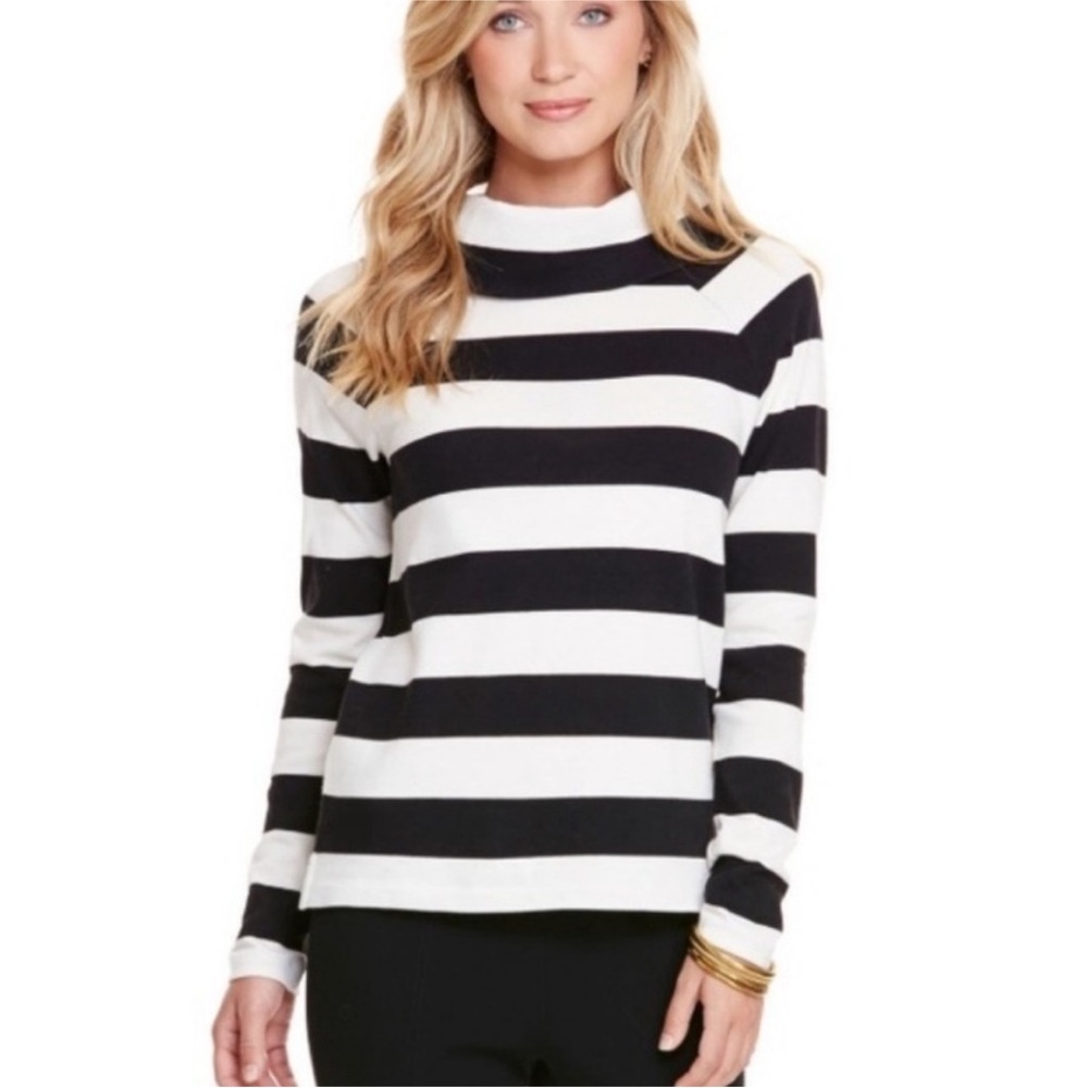 Vineyard vines Pima cotton cowl neck striped sweater